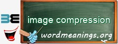 WordMeaning blackboard for image compression